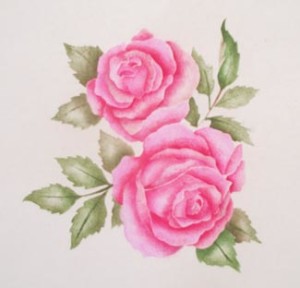 Add beautiful roses to your walls, fabric and floors with this easy stencil