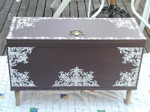 Plaster Stenciling on chest