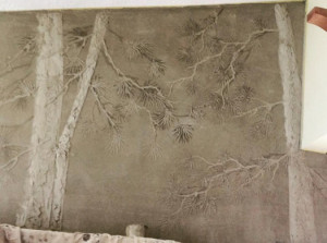 Plaster Pine Tree Stencil