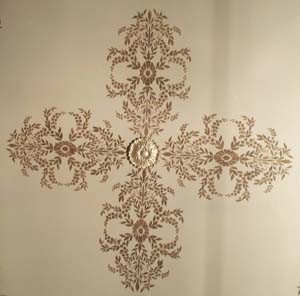 plaster-stencil-medallion