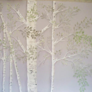 Plaster Stencil Aspen Tree – Walls Stencils, Plaster Stencils, Painting ...