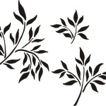 Painting Stencil Leaf Branches – Walls Stencils, Plaster Stencils ...